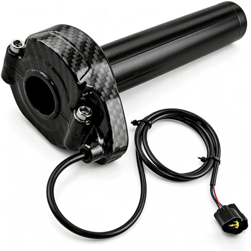 ULZOZN Throttle Handle Fit for Surron Sur-Ron Light Bee S X X160 X260 Electric Bike, Imitation Carbon Fiber Dirt Bike Electric Throttle Grips Quick Twister Cable Throttle Kit - Image 1