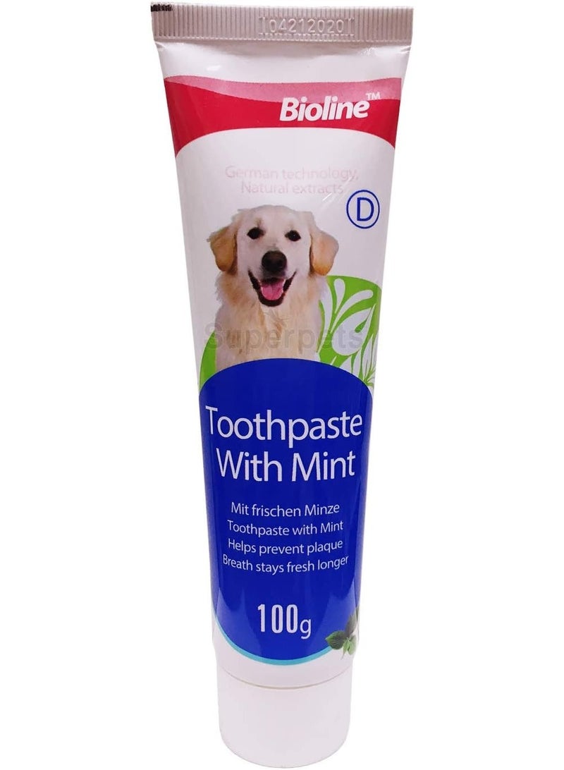 بايولاين معجون اسنان بيولين بنكهة النعناع 100 جرام، ابيض - Image 1