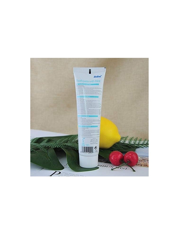بايولاين معجون اسنان بيولين بنكهة النعناع 100 جرام، ابيض - Image 4