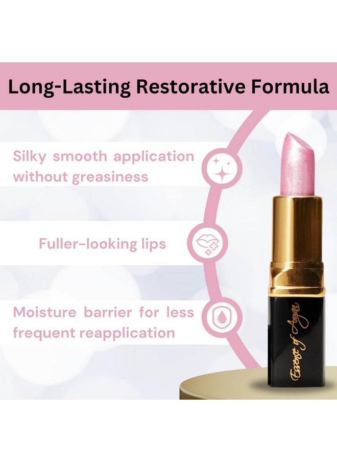 Essence Of Argan Deep Moisturizing Long Lasting Lipstick & Lip Care With 100% Pure Organic Argan Oil, Shea Butter, Jojoba Oil & Aloe Vera Pink Luster  - Image 2