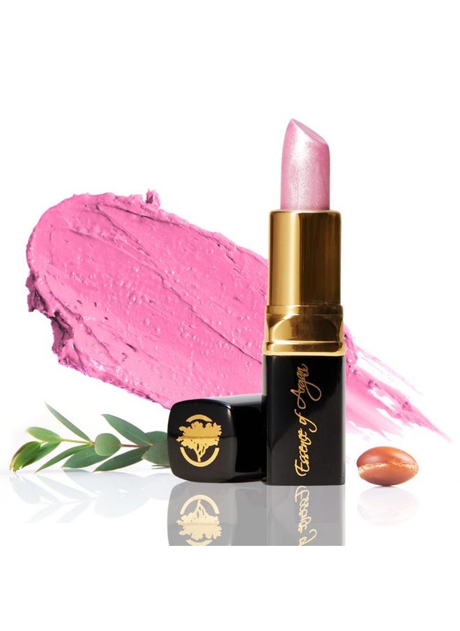 Essence Of Argan Deep Moisturizing Long Lasting Lipstick & Lip Care With 100% Pure Organic Argan Oil, Shea Butter, Jojoba Oil & Aloe Vera Pink Luster  - Image 1