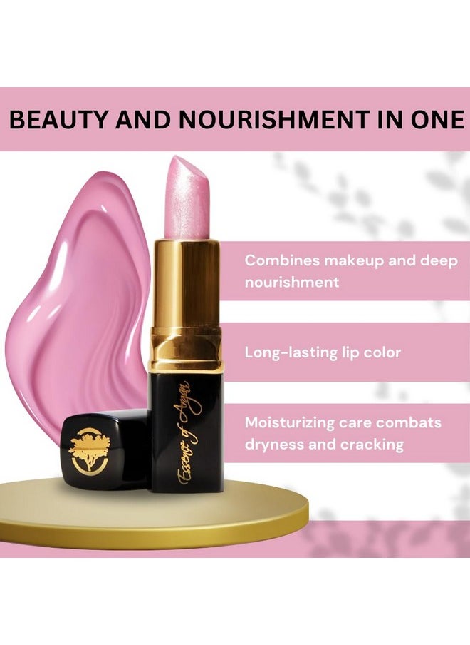Essence Of Argan Deep Moisturizing Long Lasting Lipstick & Lip Care With 100% Pure Organic Argan Oil, Shea Butter, Jojoba Oil & Aloe Vera Pink Luster  - Image 3