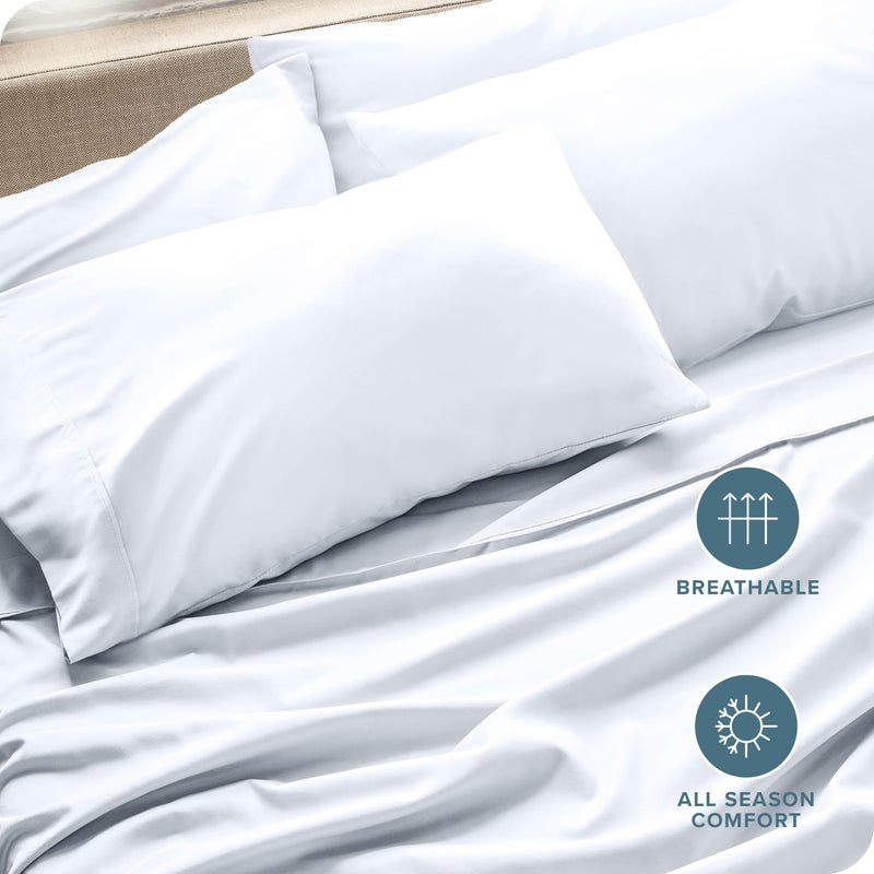 Bare Home Microfiber Bulk Pillow Cases - King Set of 4 - Cooling Pillowcases - Double Brushed - White Pillowcases 4 Pack - Easy Care (King - 4 Pack, White) - Image 5