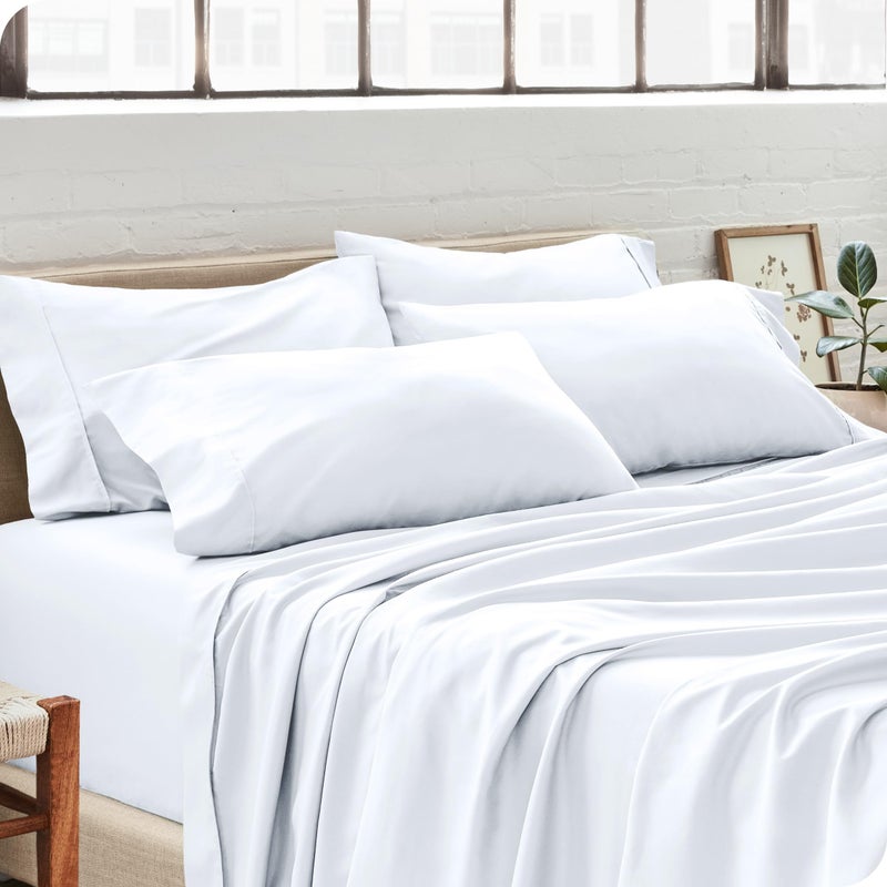 Bare Home Microfiber Bulk Pillow Cases - King Set of 4 - Cooling Pillowcases - Double Brushed - White Pillowcases 4 Pack - Easy Care (King - 4 Pack, White) - Image 2