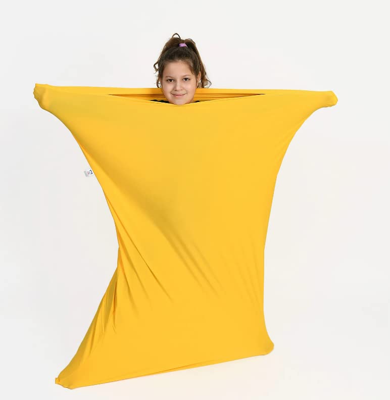 The Yogis Spandex Sensory Sack, Body Sock, Calming Therapy Blanket, Sensory For Stress Relief, Anxiety, Autism, Adhd, Add, Tactile Items For Therapeutic Play, Kids Fidget Toy, - Red Color - (Small) - Image 2