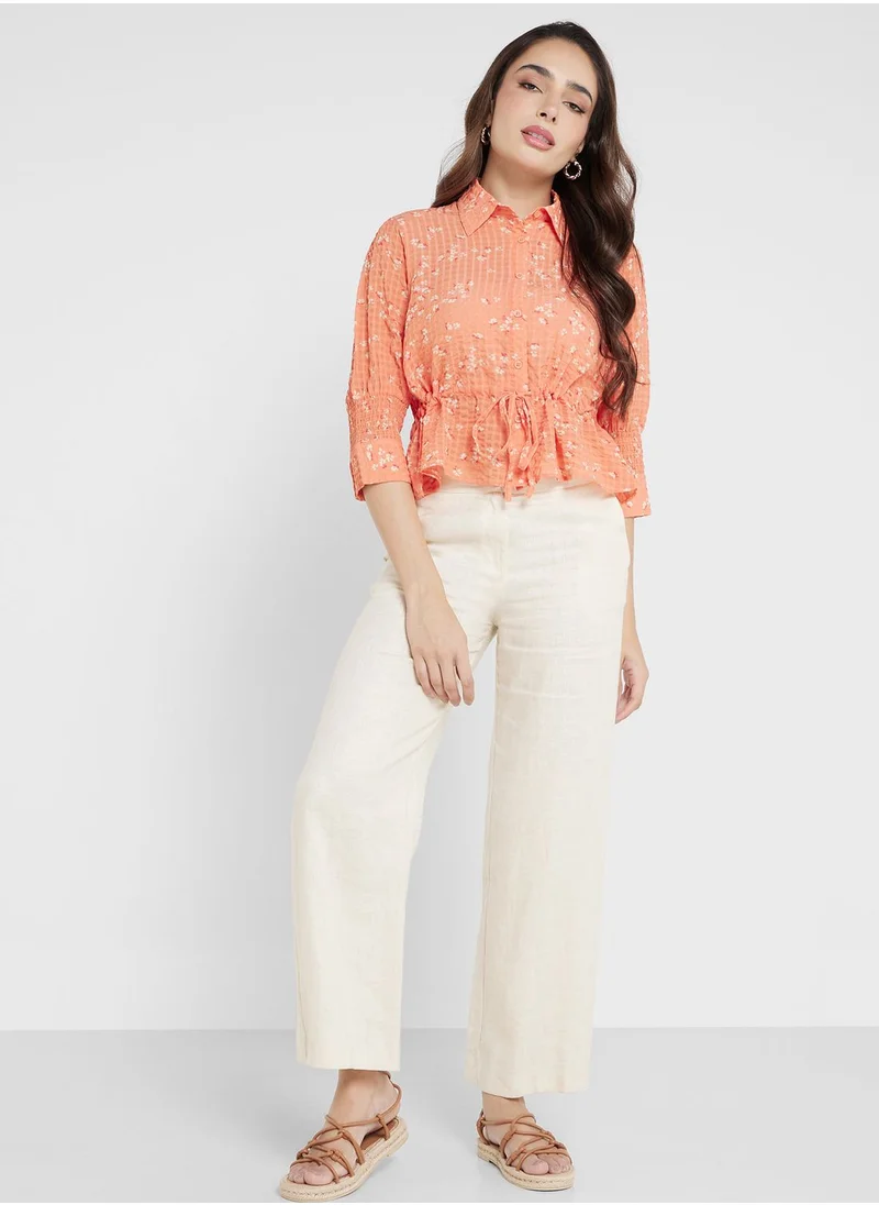 French Connection Floral Print Tiered Shirt