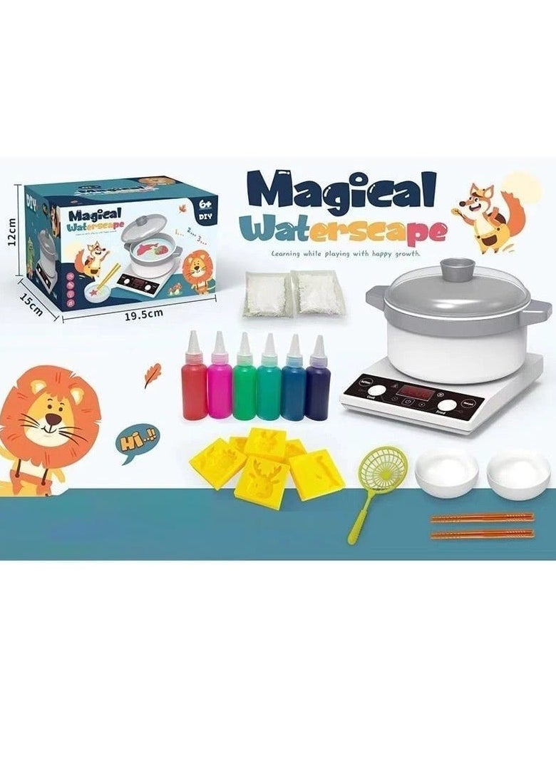 MUMS PLANET - DIY Magic Water Gel Bead Sensory Toys For Kids, Magic Water Elf Kit Handmade 3D Aqua Park Set with Double Sided Mold Sea Creatures Colorful Educational Montessori Toys for Kids 3+ Girls Boys Christmas Birthday Gift - Image 1