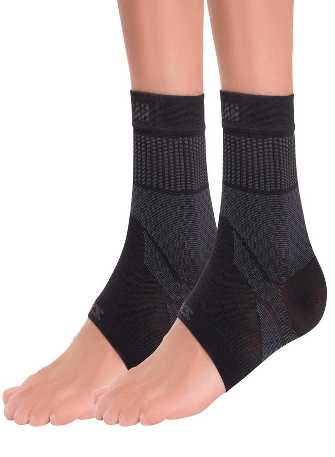 Zensah Ankle Support - Compression Ankle Brace - Great for Running, Soccer, Volleyball, Sports - Ankle Sleeve Helps Sprains, Tendonitis, Pain (Medium, Black - Pair) - Image 1