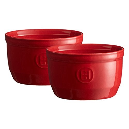 Emile Henry Made in France 8.5 oz Ramekin (Set of 2), 4" by 2"5', Burgundy Red - Image 1