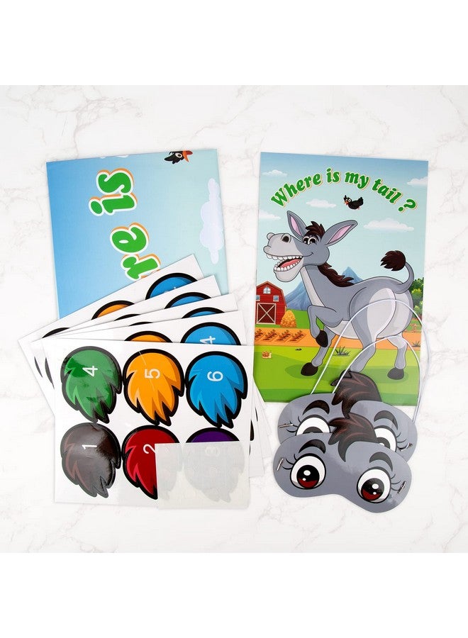 ASTARON Pin The Tail On The Donkey Game With 30 Tail Stickers For Birthday Party Carnival Circus Supplies - Image 3