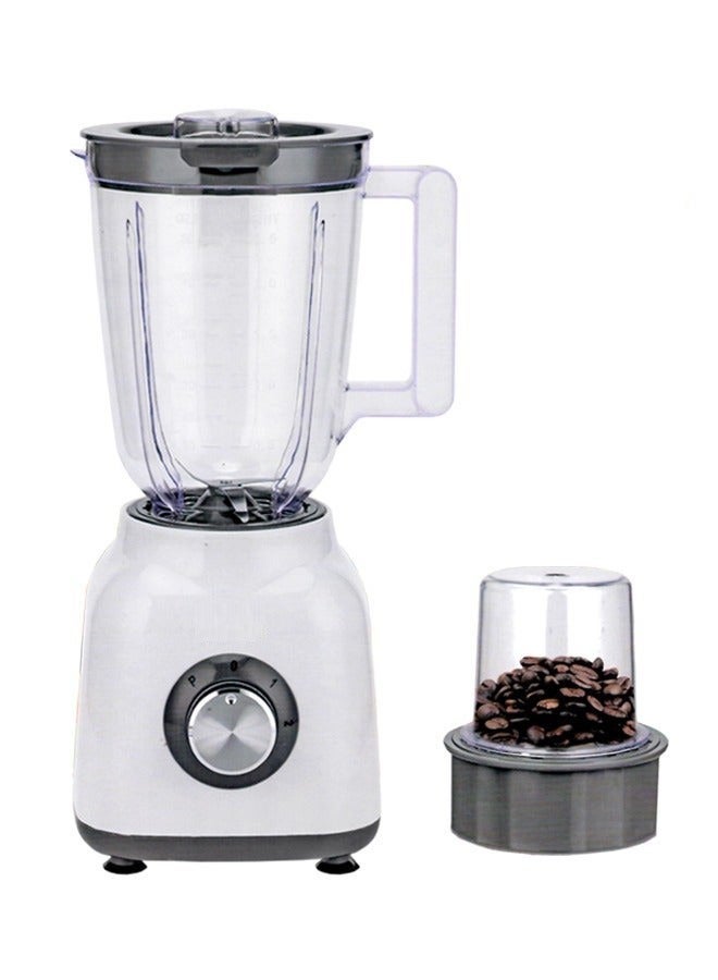 REFURA 2 in 1 Countertop Blender, 1.5L, Grinder Attachment, 2 Speed, Pulse Setting, Dishwasher Safe, Easy Clean, Stain Resistant, Make Smoothies Shakes Soups Sauces, Quick Blending RE-10207 - Image 1