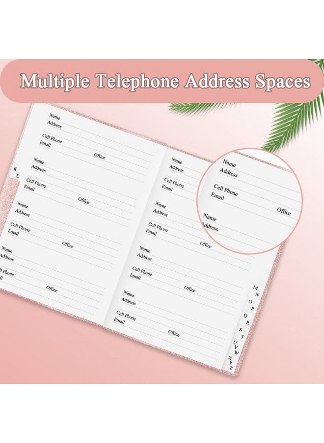 Getvow Telephone and Address Book with Tabs - 5" x 7" Address Book Hardcover with Birthday, Address, Phone Numbers, Websites Password. Address Notebook for Home or Office, Rose - Image 2