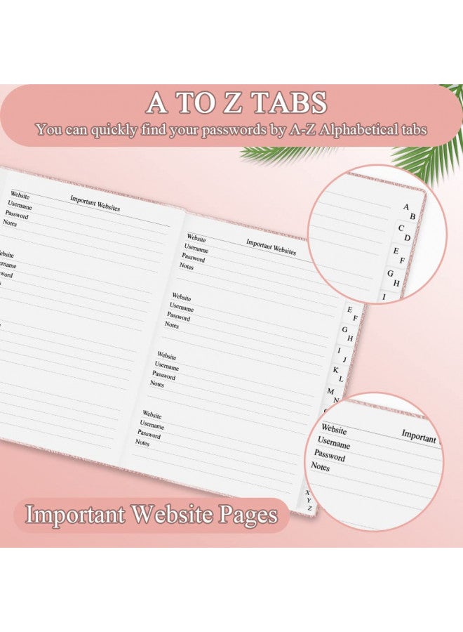 Getvow Telephone and Address Book with Tabs - 5" x 7" Address Book Hardcover with Birthday, Address, Phone Numbers, Websites Password. Address Notebook for Home or Office, Rose - Image 4