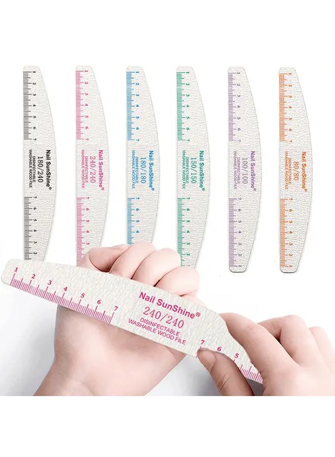 10 Pcs Black Nail Files And Buffers Set With 80 To 240 Grits For Manicure Pedicure - Image 5