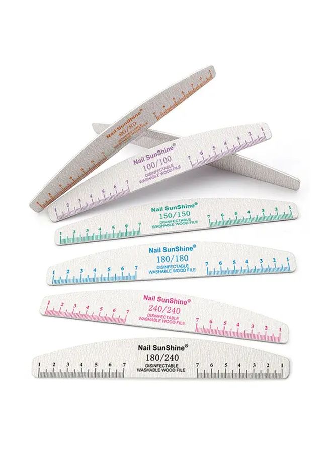 10 Pcs Black Nail Files And Buffers Set With 80 To 240 Grits For Manicure Pedicure - Image 4