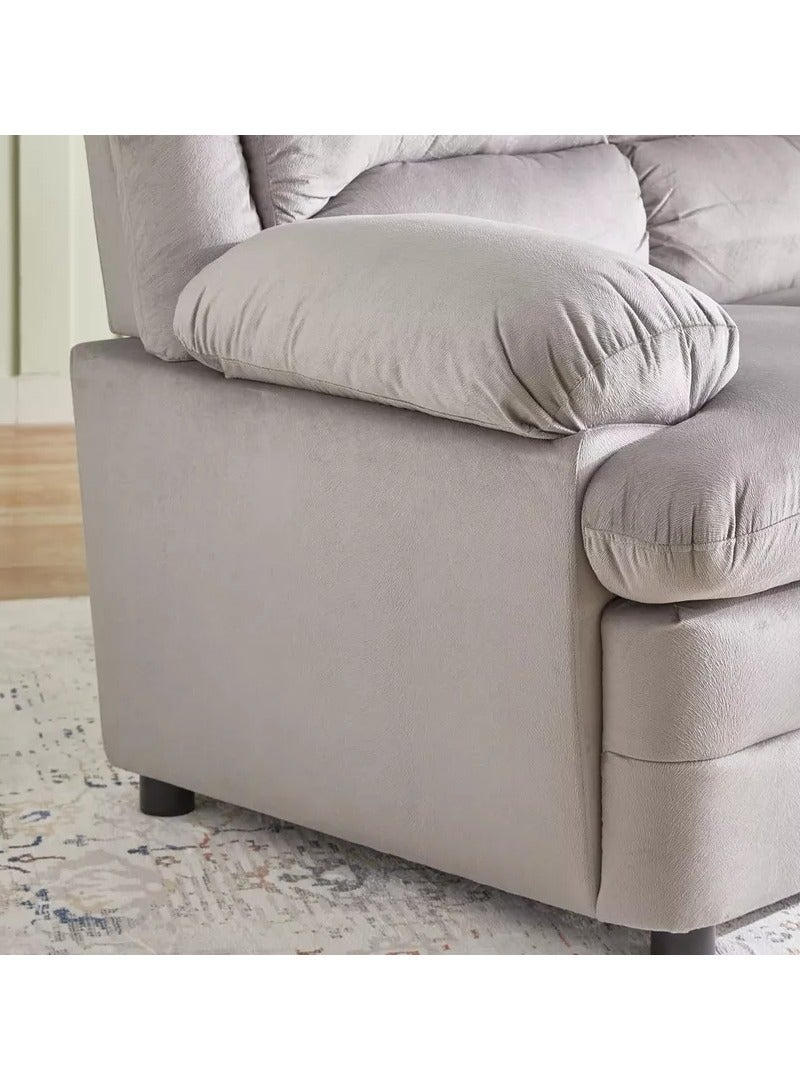 Bless Night Amara Duo Two-Seater Fabric Sofa with Soft Foam Cushioning - Image 5