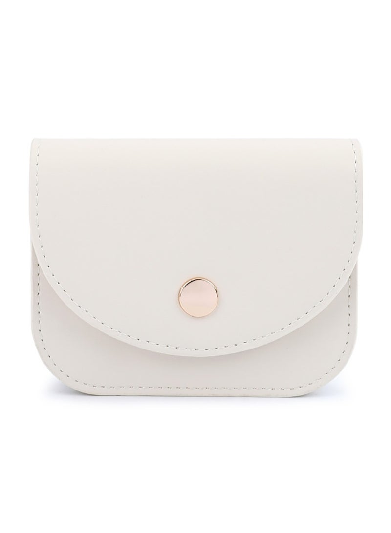 TAILIAN Women's Coin Purse, Change Pouch Wallet, Casual Style Short Coin Purse, Credit Card Holder  and  Card Holder Wallet,Off-white 11x8.5x2.5cm - Image 1