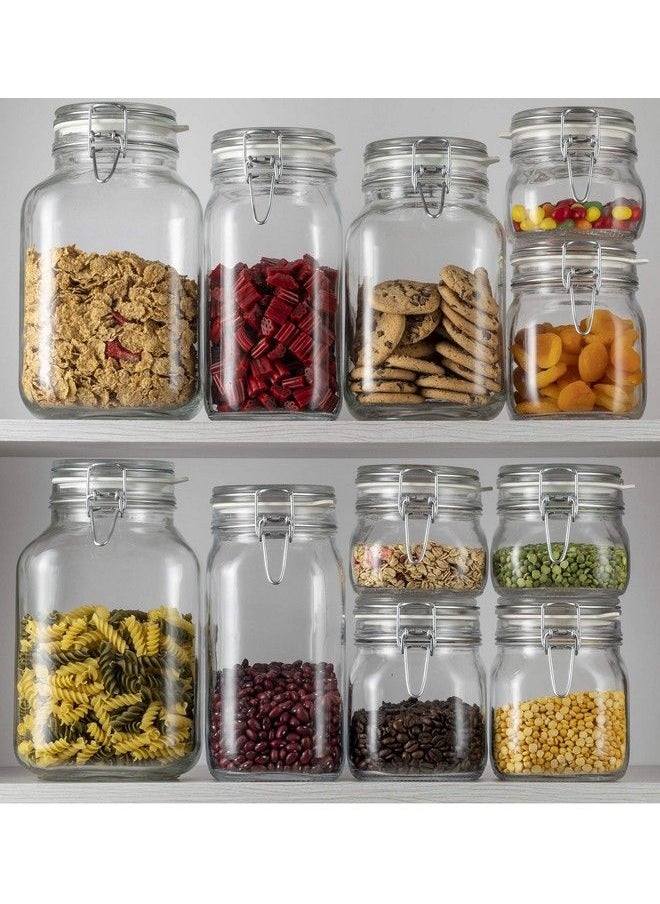 Bormioli Rocco Glass Fido Jars Hermetic Sealed Hinged Airtight Lid For Fermenting Pantry Kitchen Storage Jars Bulk Food Storage Containers With Paksh Chalkboard Labels (2 Pack) (25 1/4 Ounce (.75 Liter))  - Image 4