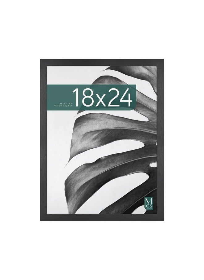MCS MCS Studio Gallery 18x24 Poster Frame Black Woodgrain, Vertical & Horizontal Wall Hanging Large Picture Frame for Photos, Posters & Art Prints (1-Pack)  - Image 1