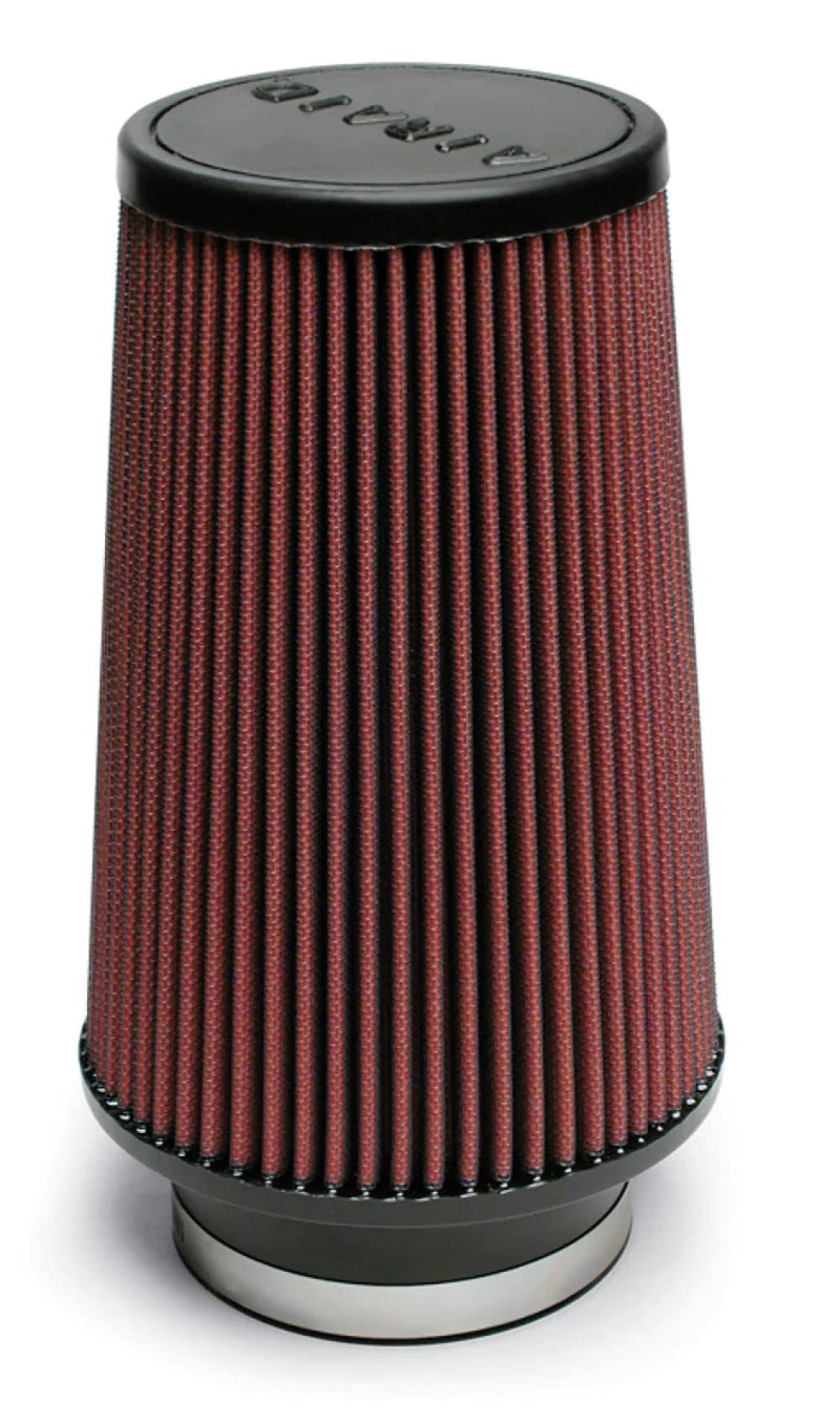 Airaid 701-470 Universal Clamp-On Air Filter: Round Tapered; 4 Inch (102 mm) Flange ID; 9 Inch (229 mm) Height; 6 Inch (152 mm) Base; 4.625 Inch (117 mm) Top - Image 1