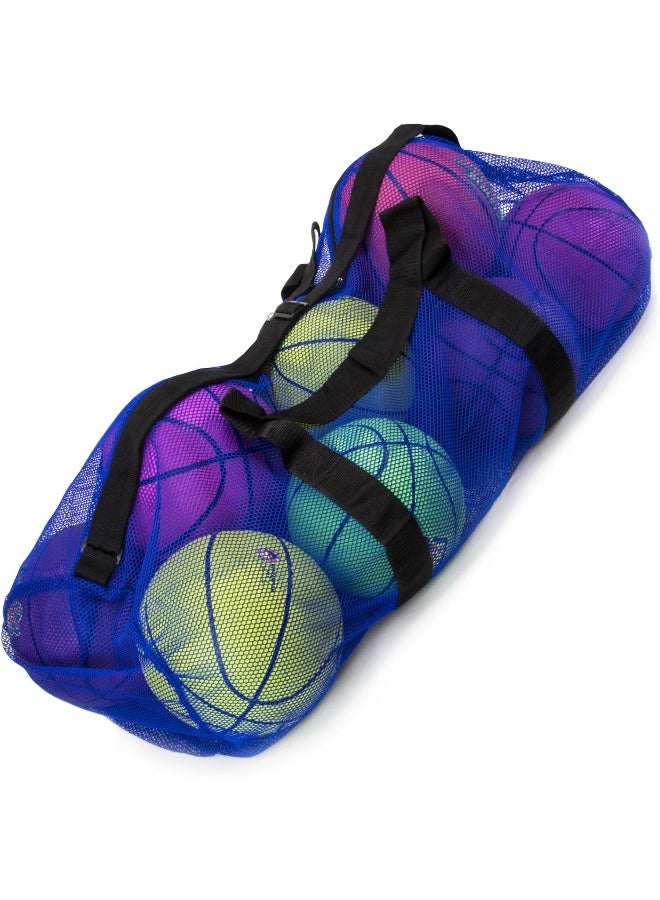 Crown Sporting Goods Crown Sporting Goods 39'' Mesh Sports Ball Bag with Adjustable Shoulder Strap, Oversize Duffle - Great for Carrying Gym Equipment, Jerseys, & Laundry  - Image 5