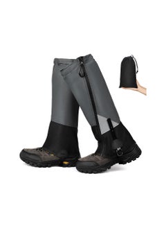 Waterproof Leg Gaiters for Hiking, Lightweight Breathable Boot Gaiters with Upgraded Zipper Design for Hiking Walking Climbing Hunting Skiing, L