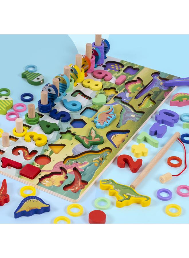 Children's Logarithmic Board Digital Computing Baby Educational Toys Fishing Shape Matching Toys Puzzle Puzzle