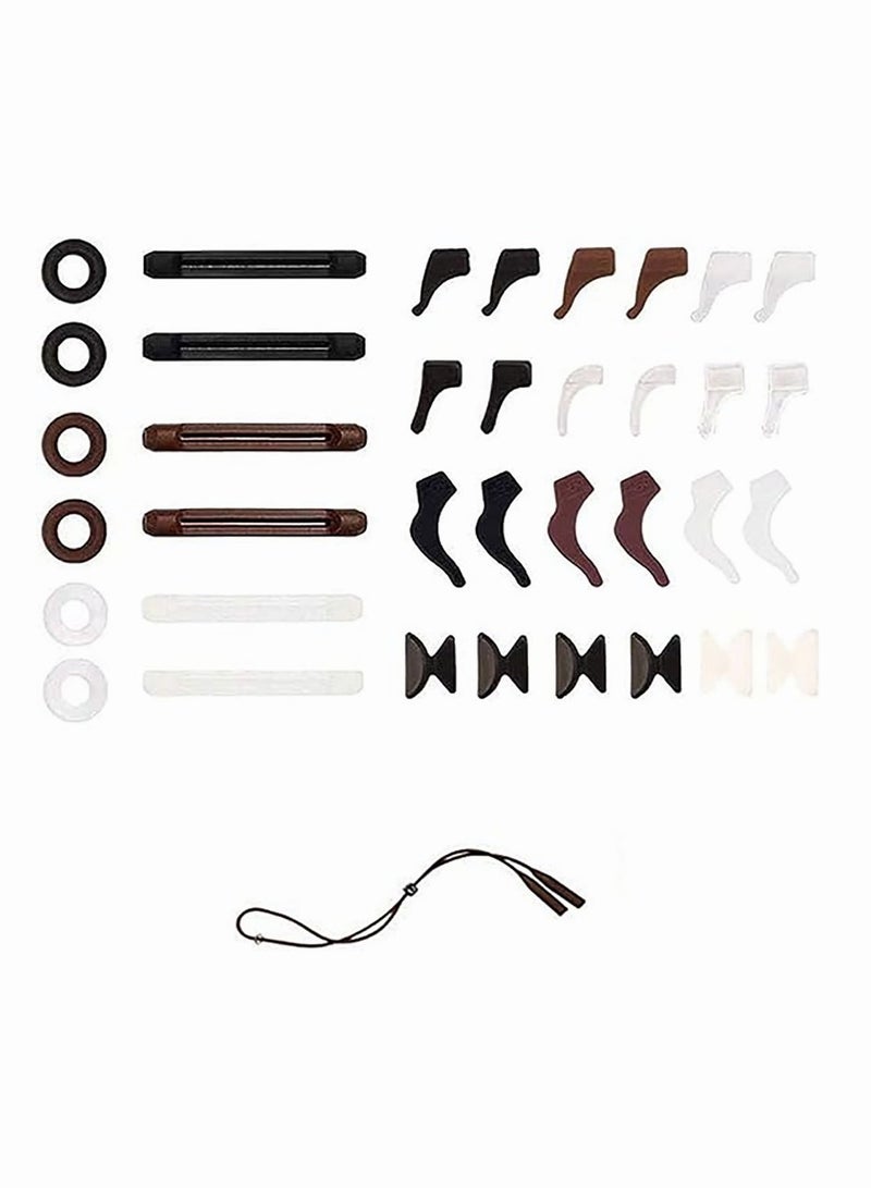19 Pairs Eyeglasses Retainers Eyeglass Ear Hook Silicone Anti slip Eyeglass Holder Round Eyeglass Retainers Suitable for Sunglasses Reading Glasses - Image 1