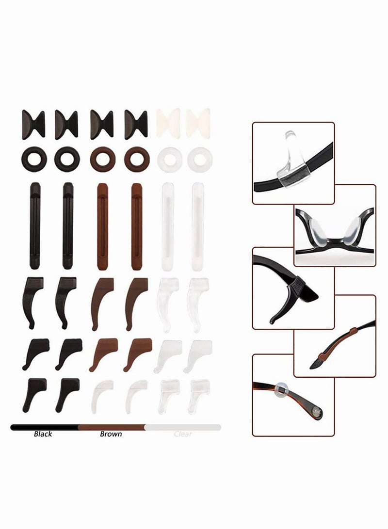19 Pairs Eyeglasses Retainers Eyeglass Ear Hook Silicone Anti slip Eyeglass Holder Round Eyeglass Retainers Suitable for Sunglasses Reading Glasses - Image 2