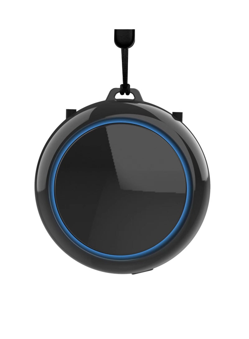 AROAQ Portable Small Air Purifier Necklace for Car and Home in Black with Negative Ion Technology - Image 1