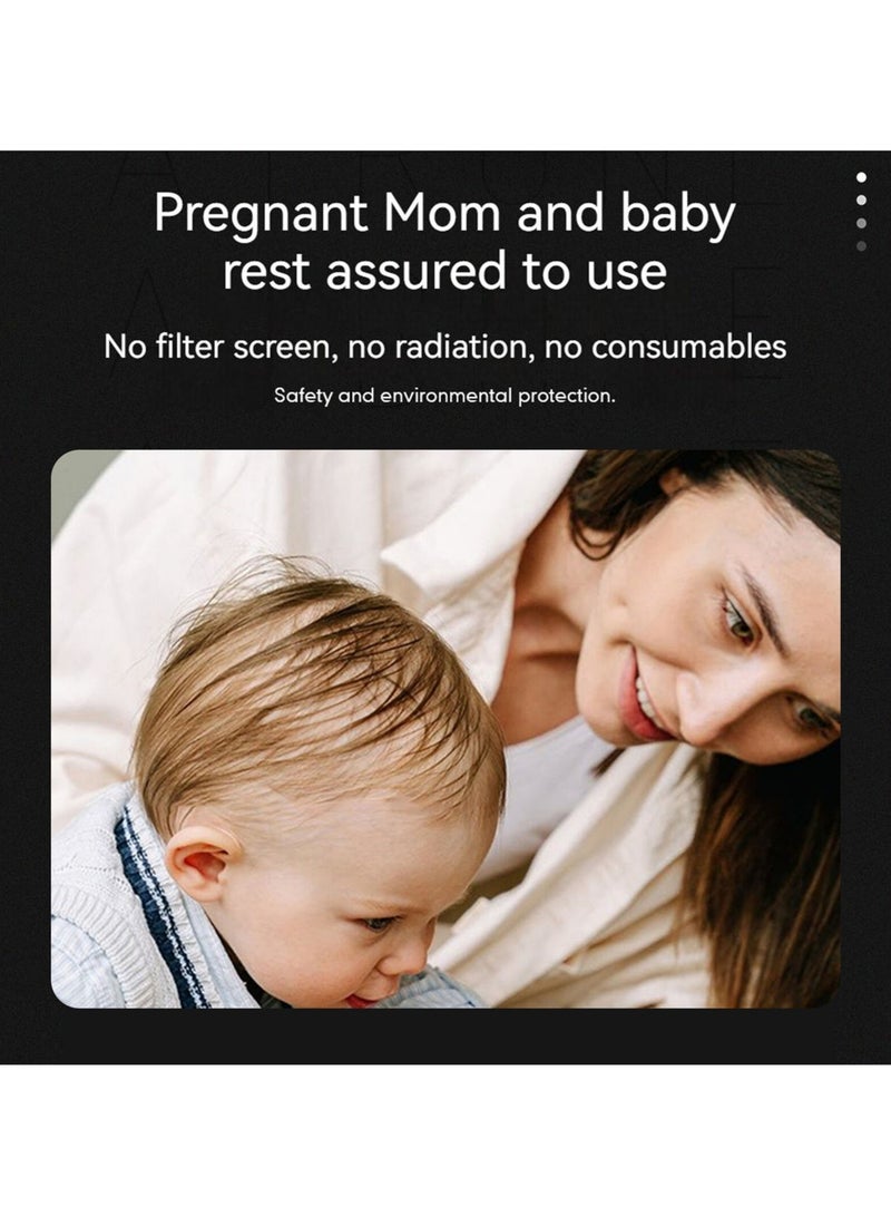 AROAQ Portable Small Air Purifier Necklace for Car and Home in Black with Negative Ion Technology - Image 3