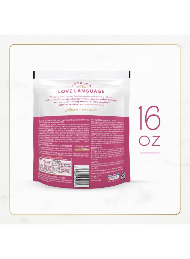 Fancy Feast Purina Filet Mignon Flavor with Real Seafood & Shrimp Dry Cat Food, 16 OZ (Pack of 3) - Image 3