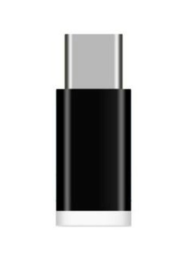 NIBEMINENT USB Type C To Micro Adapter Black/Silver - Image 2