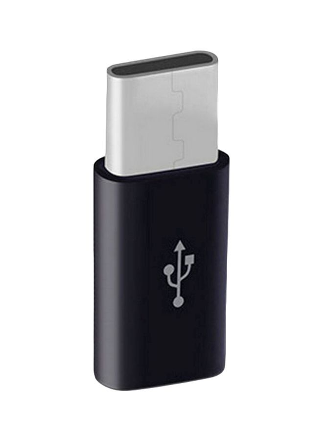 NIBEMINENT USB Type C To Micro Adapter Black/Silver - Image 1