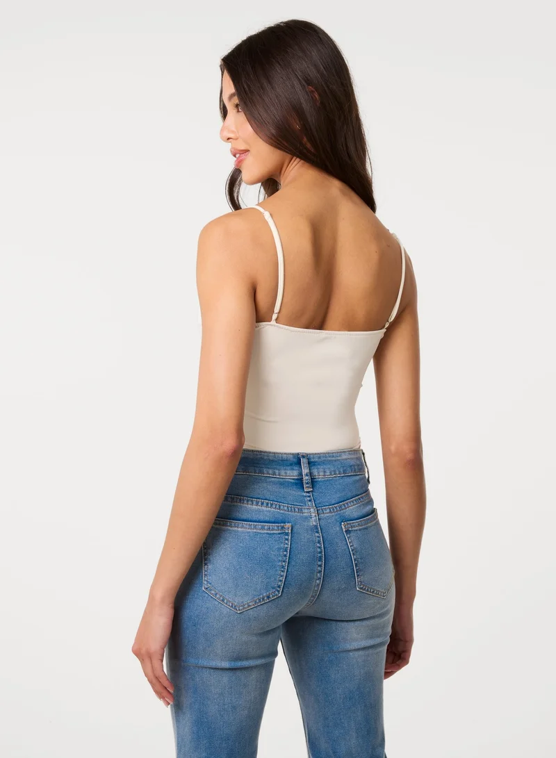 بينك فانيلا Bustier Bra Cup Cupra Top