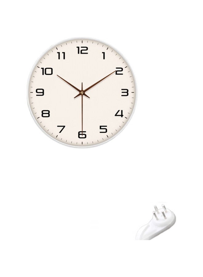 JD.com Jingzao Muyu Series Wall Clock, Living Room Wall Clock New Model, 30Cm/12 Inch, Cocoa White - Image 3
