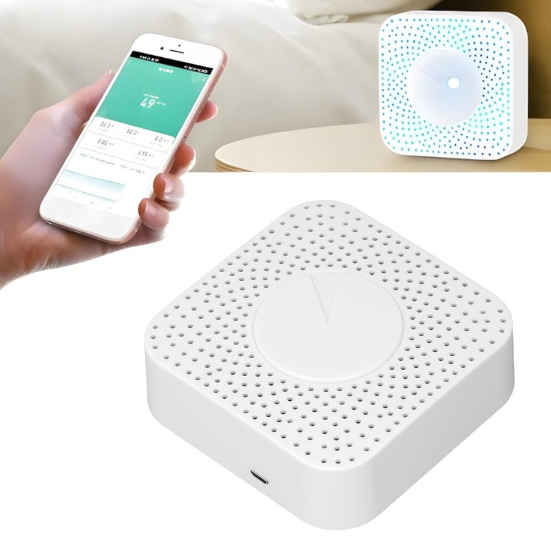 6 in 1 Air Quality Meter, Smart Home Air Detector Temperature Humidity HCHO VOC CO2 PM2.5 Meter - Image 3