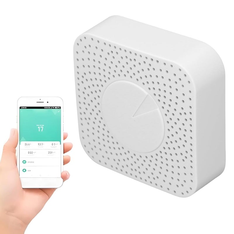 6 in 1 Air Quality Meter, Smart Home Air Detector Temperature Humidity HCHO VOC CO2 PM2.5 Meter - Image 2