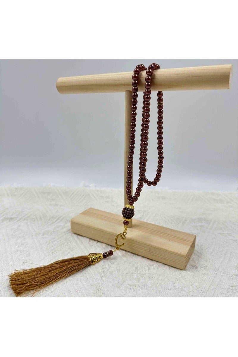 Muslim Prayer Beads, Tasbih 99 Beads Muslim Ramadan Gifts, Muslims Festival Beads Bracelet, Religious Jewelry for Ramadan, Eid, Hajj, Umrah, Wedding, Baby Shower, Brown - Image 2