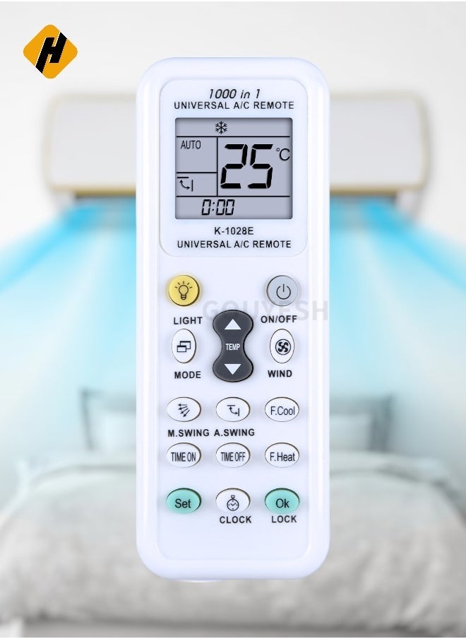 HuHa New Universal 1000 in 1 K-1028E Wireless Air Conditioner Remote Control AC Digital LCD 