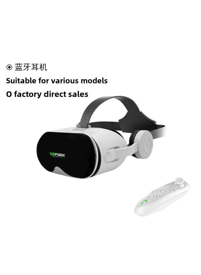Vr Glasses Mobile Phone Dedicated One-piece Smart 4K Somatosensory 3D Man-machine Game Ar Home Cinema Helmet-Colour:Vr Glasses + Remote Control Y1 White  - Image 1
