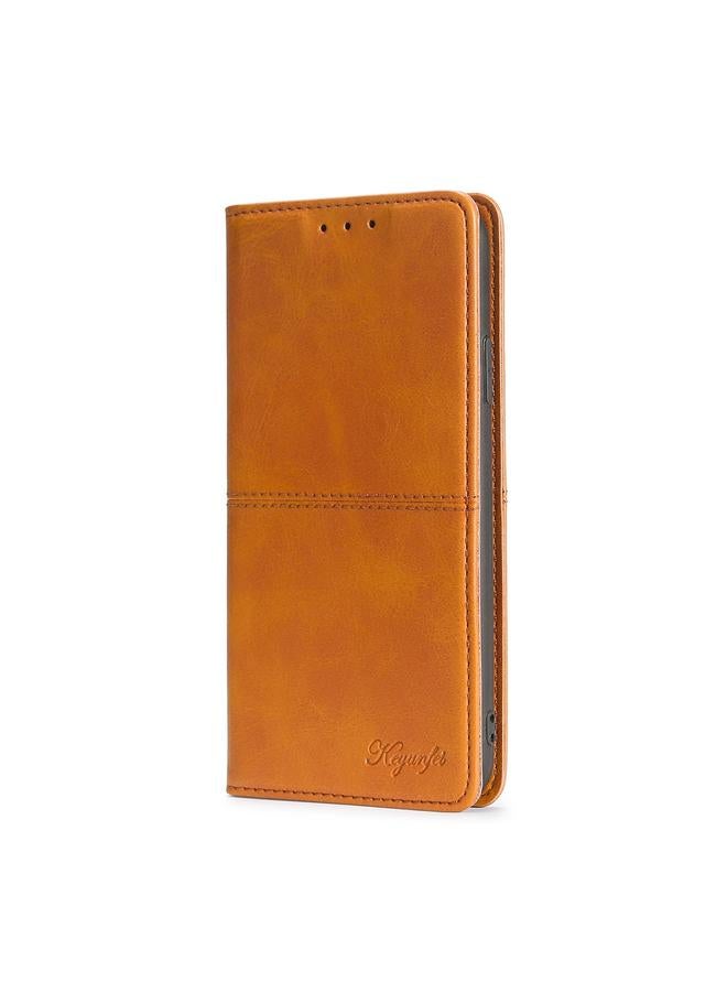 S-TOP Case For Motorola Moto E32 4G Cow Texture Magnetic Horizontal Flip Leather Phone Case - Image 2