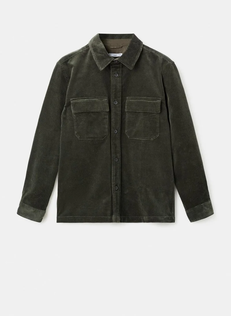Mango Man  Corduroy overshirt with pockets for Men | Best Price UAE