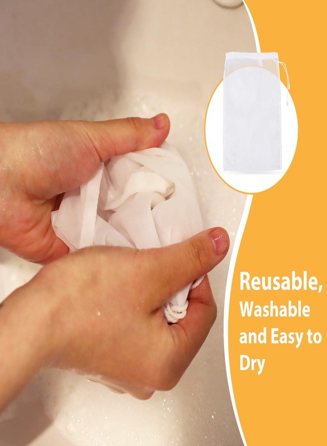 Yolev 6 Pack Nut Milk Bag Reusable Nylon Cheese Cloth Bag for Straining Washable Nut Bag Strainer 12×8 In Fine Mesh Bag Strainer for Straining Fruit Juice Coffee Tea Yogurt Cheese Tofu Cold Brew Filter Bag - Image 3