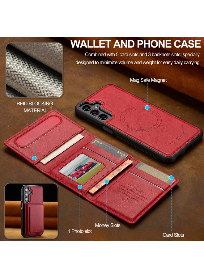 LC.IMEEKE Case For Samsung Galaxy S24 FE 5G L5 Series Detachable RFID Card Bag Magsafe Phone Case - Image 4