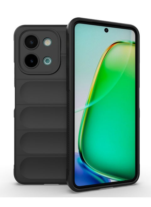 Case For Vivo Y28 4G  ,- Brushed Shockproof Protection Cover Durable Anti-Scratch - Case Premium Quality Slip-Resistant With Protection For Camera - Black