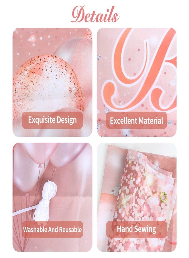 PAKBOOM Happy 17th Birthday Banner Backdrop - 17 Birthday Party Decorations Supplies for Girls or Boys - Rose Gold 4 x 6ft - Image 3