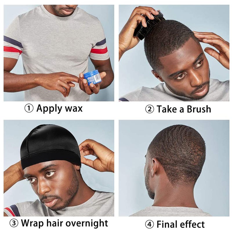 Roybens 2PCS Silky Stocking Wave Cap for Men, Good Compression Over Durag ï¼ˆRegular Styleï¼‰ - Image 4
