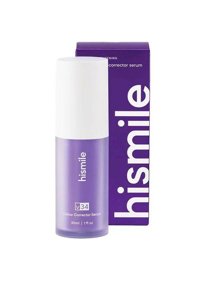 HiSmile v34 Colour Corrector, Purple Teeth Whitening, Tooth Stain Removal, Teeth Whitening Booster, Purple Toothpaste, Colour Correcting, Hismile V34, Hismile Colour Corrector, Tooth Colour Corrector  - Image 1