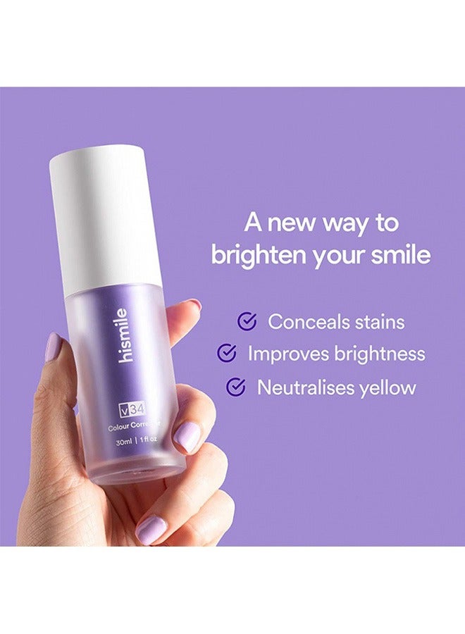 HiSmile v34 Colour Corrector, Purple Teeth Whitening, Tooth Stain Removal, Teeth Whitening Booster, Purple Toothpaste, Colour Correcting, Hismile V34, Hismile Colour Corrector, Tooth Colour Corrector  - Image 4